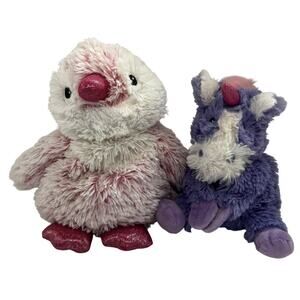 Warmies Plush Bundle Penguin Unicorn Microwavable Stuffed Animal Set 2